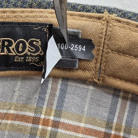 Goorin Bros Hat Fedora Fitted Mens Extra Large Gray Plaid Band Wool Blend Trilby - Picture 8 of 10